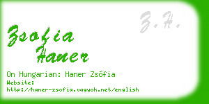 zsofia haner business card